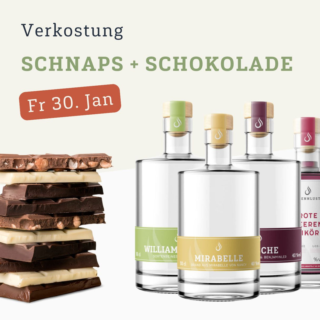 Tasting: Schnaps + Schokolade