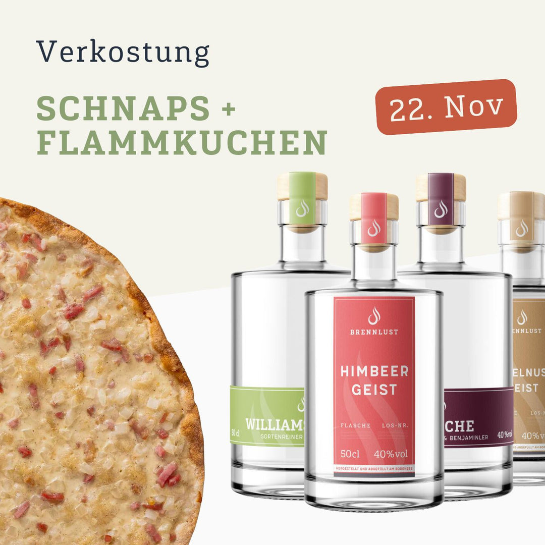 Tasting: Schnaps + Flammkuchen