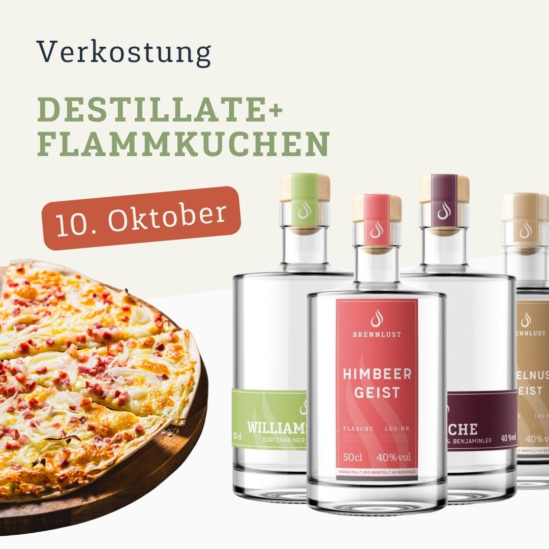 Tasting: Destillate & Flammkuchen