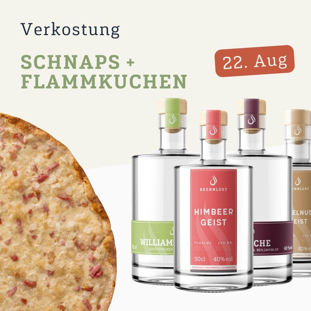 Tasting: Schnaps + Flammkuchen