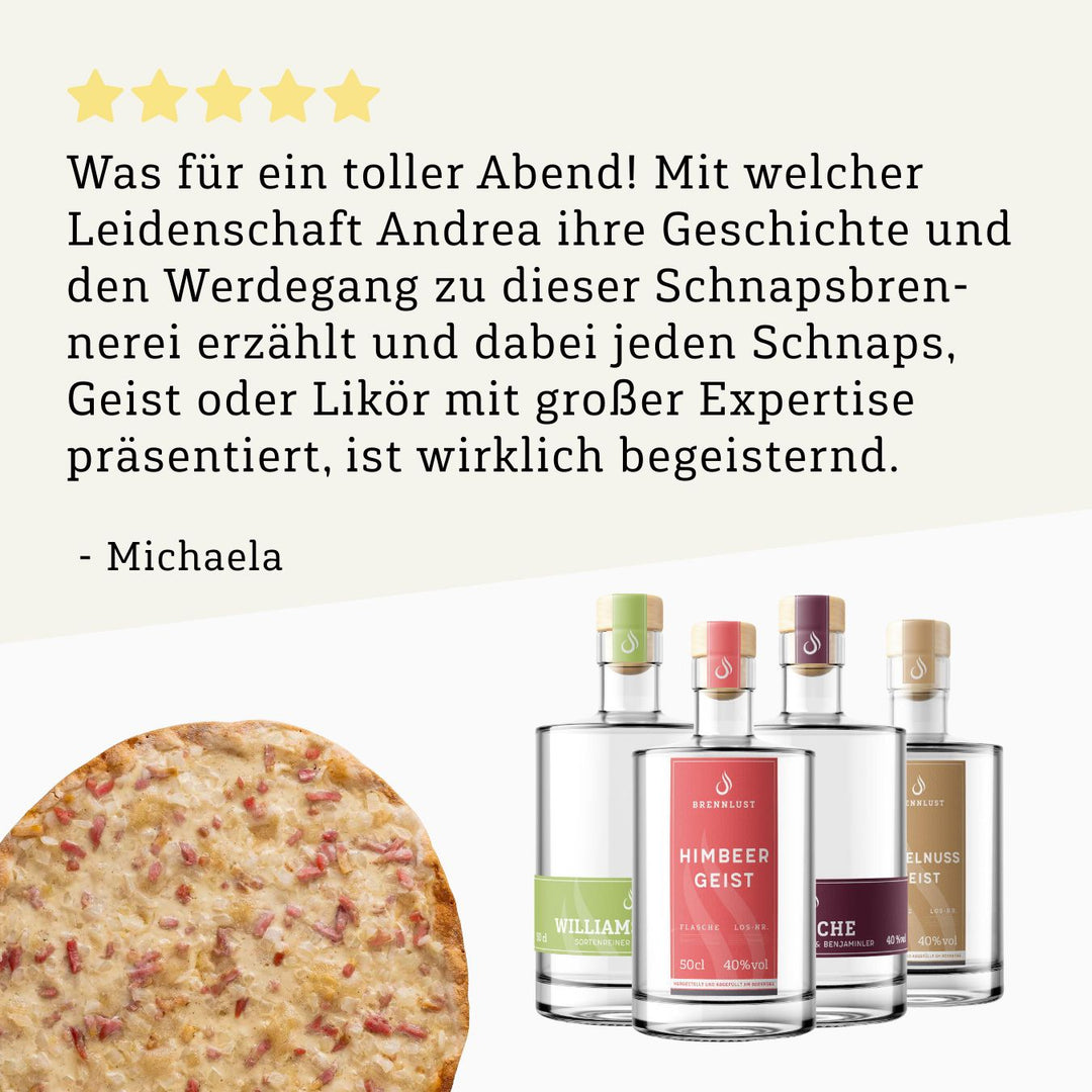 Tasting: Schnaps + Flammkuchen