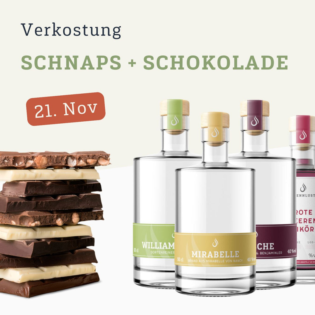 Tasting: Schnaps + Schokolade