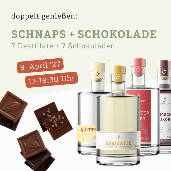 Tasting: Pairing Schnaps & Schokolade