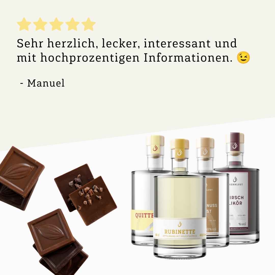 Tasting: Pairing Schnaps & Schokolade