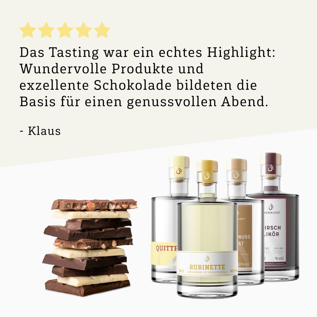 Online Tasting: Schnaps + Schokolade