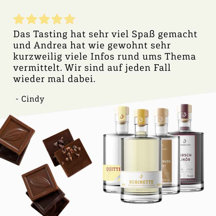 Tasting: Pairing Schnaps & Schokolade