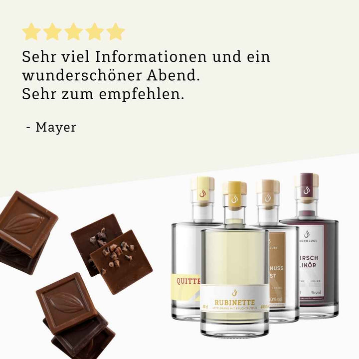 Tasting: Pairing Schnaps & Schokolade