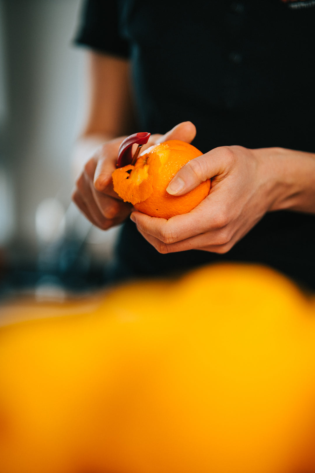 Orange schälen