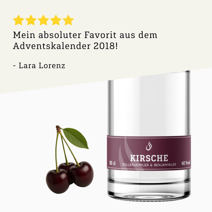 Rezension 5 Sterne | Kirsch Obstbrand 500ml Flasche von BRENNLUST Destillerie Bodensee