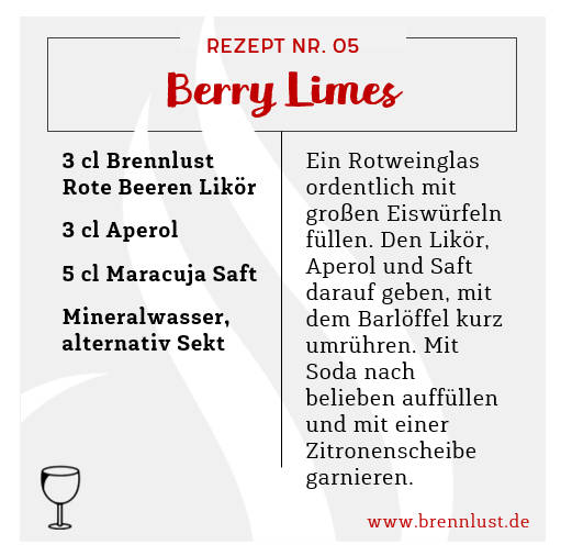 Rezeptkarte von Brennlust: Berry Limes