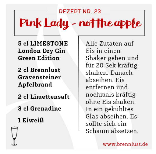 Rezeptkarte von Brennlust: Pink Lady - not the apple