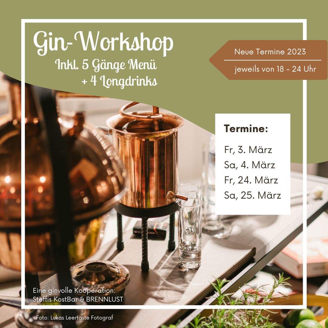Gin Workshop inkl. 5 Gänge Menü und 4 Longdrinks, in Stockach